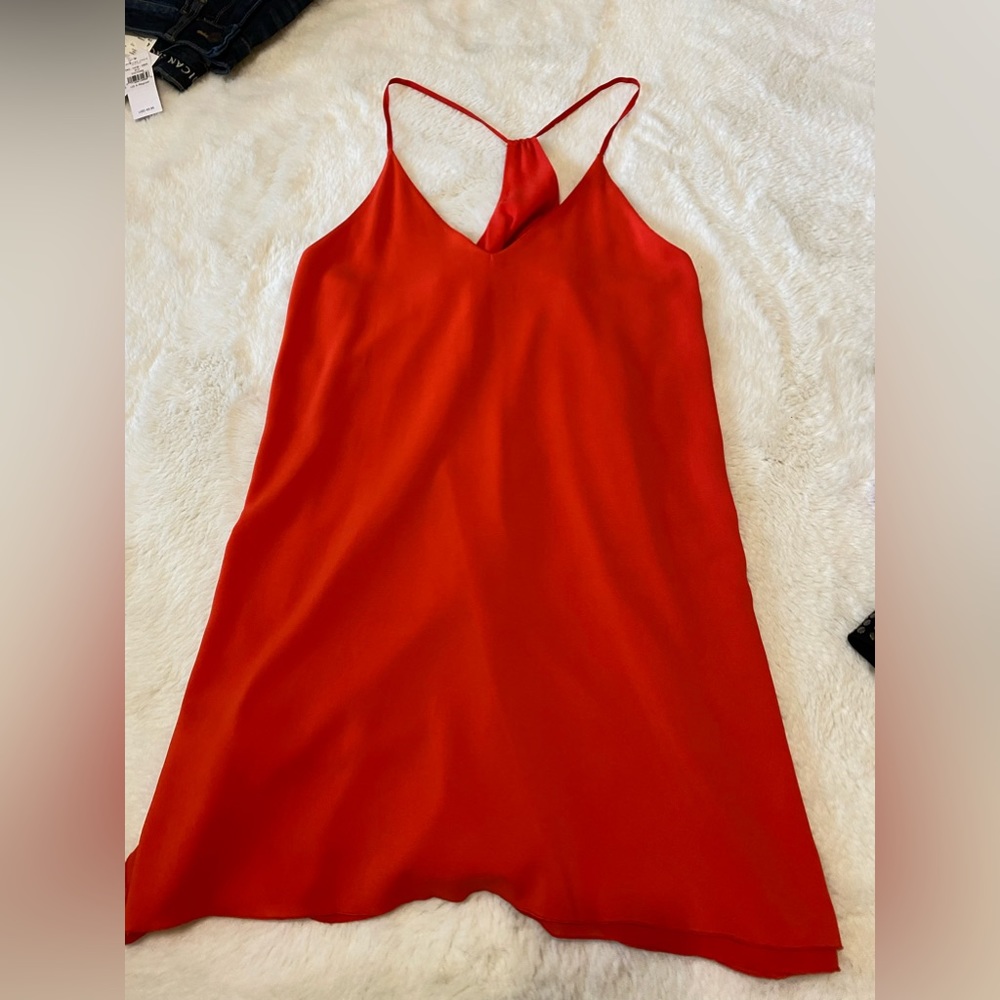 Red mini dress